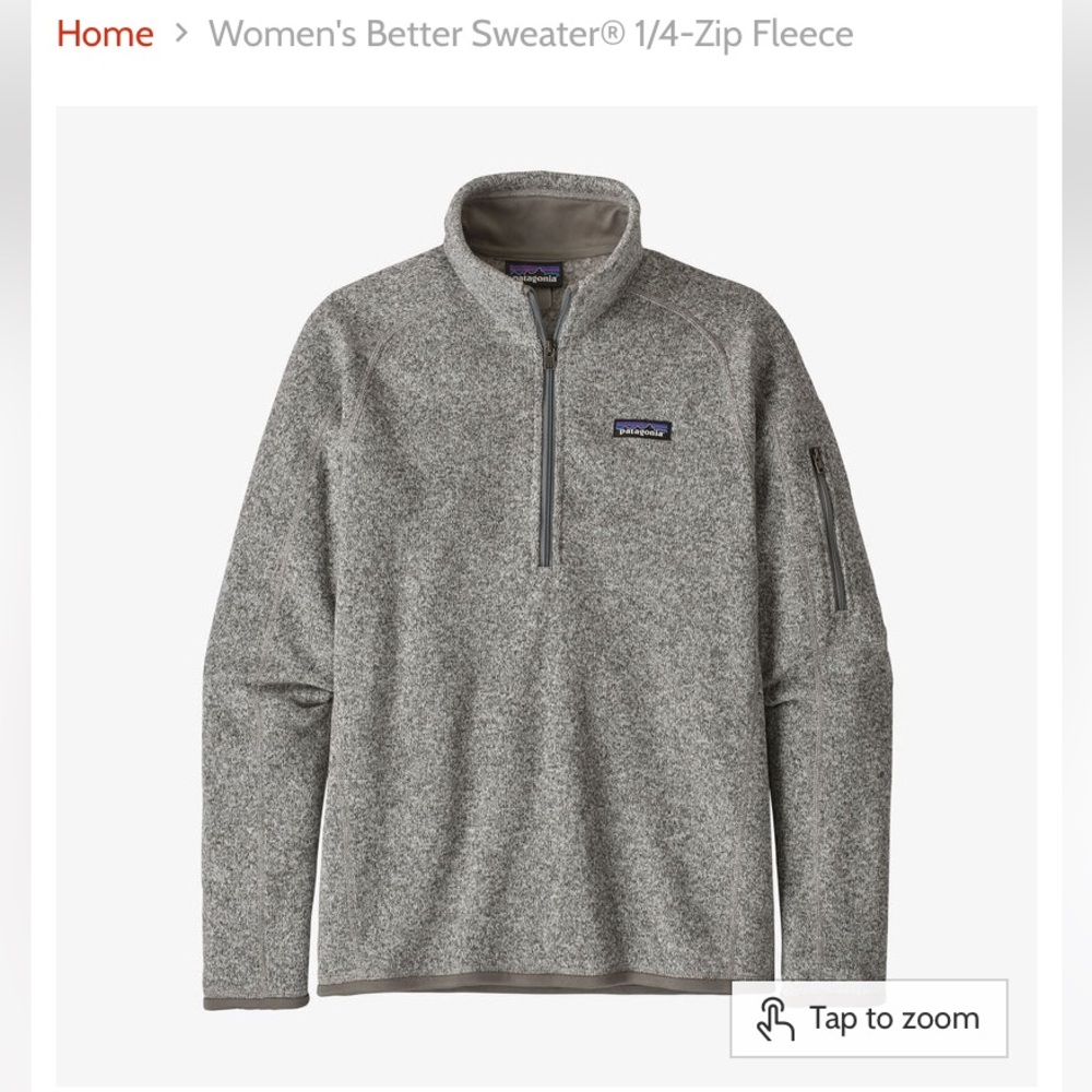 Lightly worn Patagonia fleece 1/4 zip up sweater size L youth Girls, very warm